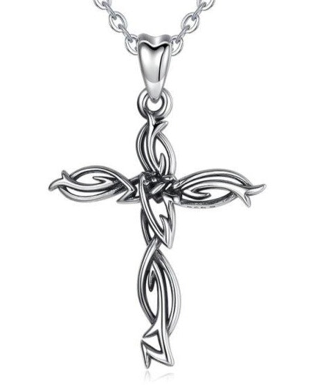 MASSIVO ciondolo Silver Cross 925