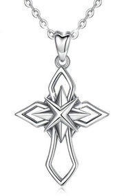 Silver Star Cross Ciondolo
