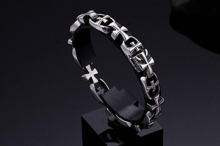 Acciaio inossidabile per braccialetto a croce cristiana piccola